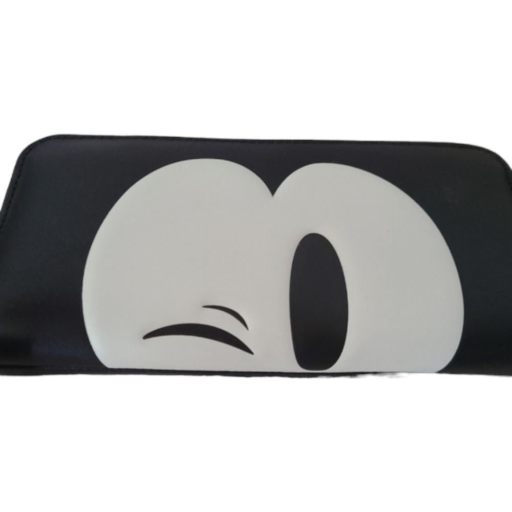 Coach x Disney Mickey Winking Glovetanned Leather Accordian Wallet NWT - Picture 2 of 5